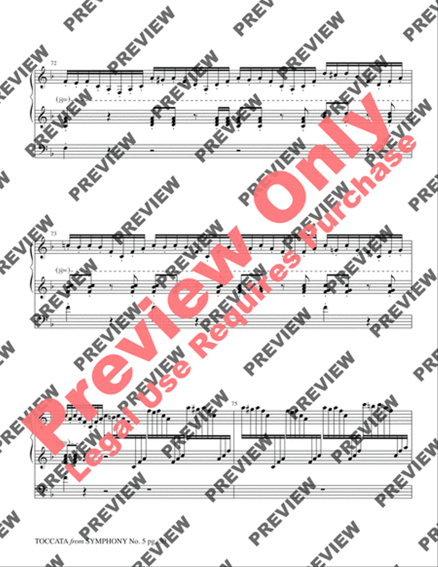 Toccata (from Symphony No. 5) Small Ensemble scores gallery preview page 32