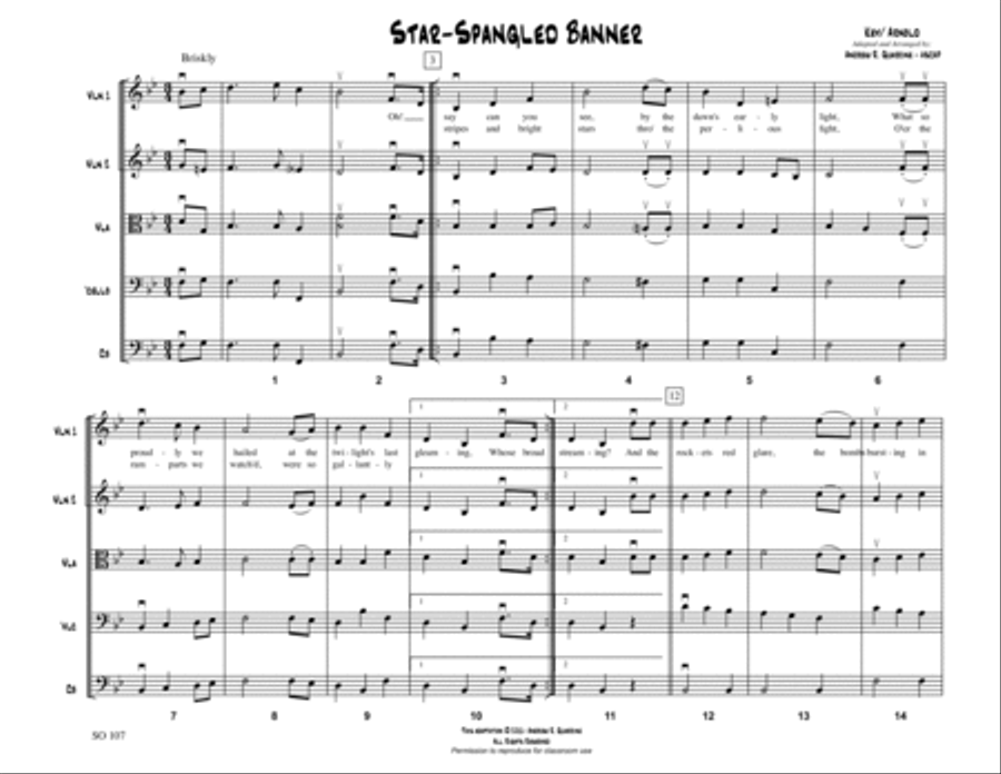 Star Spangled Banner String Orchestra scores gallery preview page 4