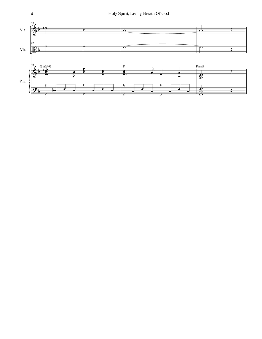 Holy Spirit, Living Breath Of God String Duet scores gallery preview page 4