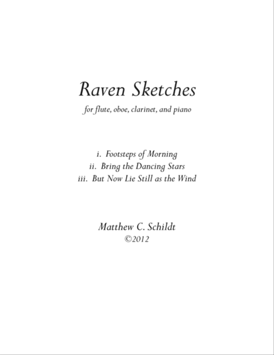 Raven Sketches Small Ensemble scores gallery preview page 1