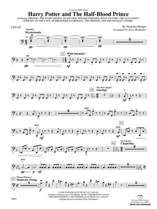 Harry Potter and the Half-Blood Prince, Concert Suite from: Cello