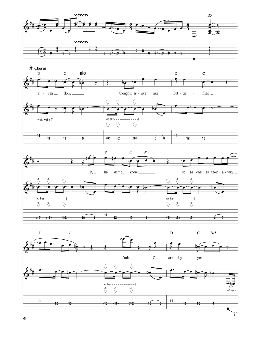 Even Flow Acoustic Guitar scores gallery preview page 4