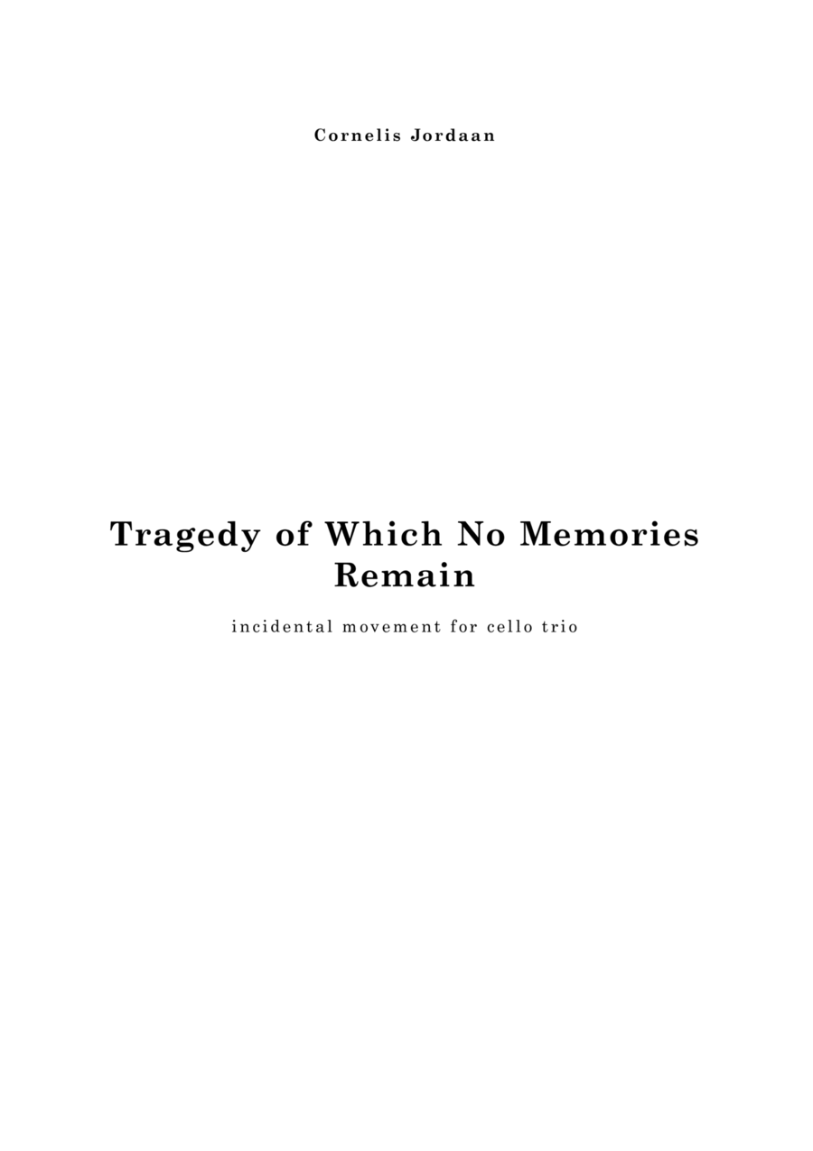 Tragedy of which no memories remain Small Ensemble scores gallery preview page 1