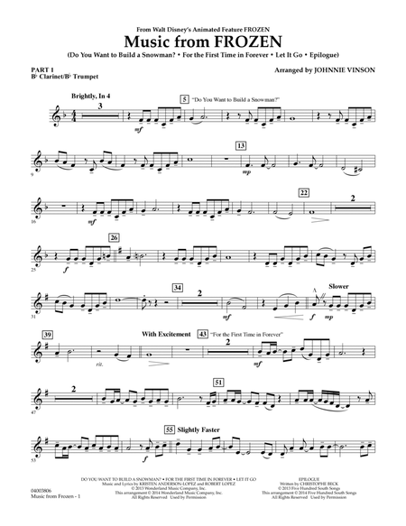 Music from "Frozen" - Pt.1 - Bb Clarinet/Bb Trumpet