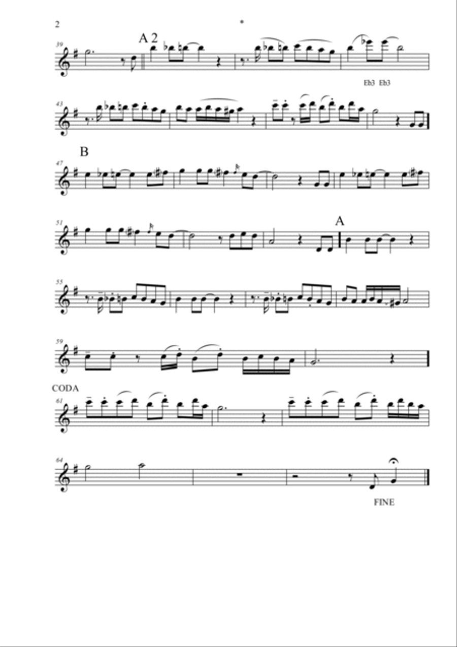 On The Road Again Tenor Saxophone scores gallery preview page 2