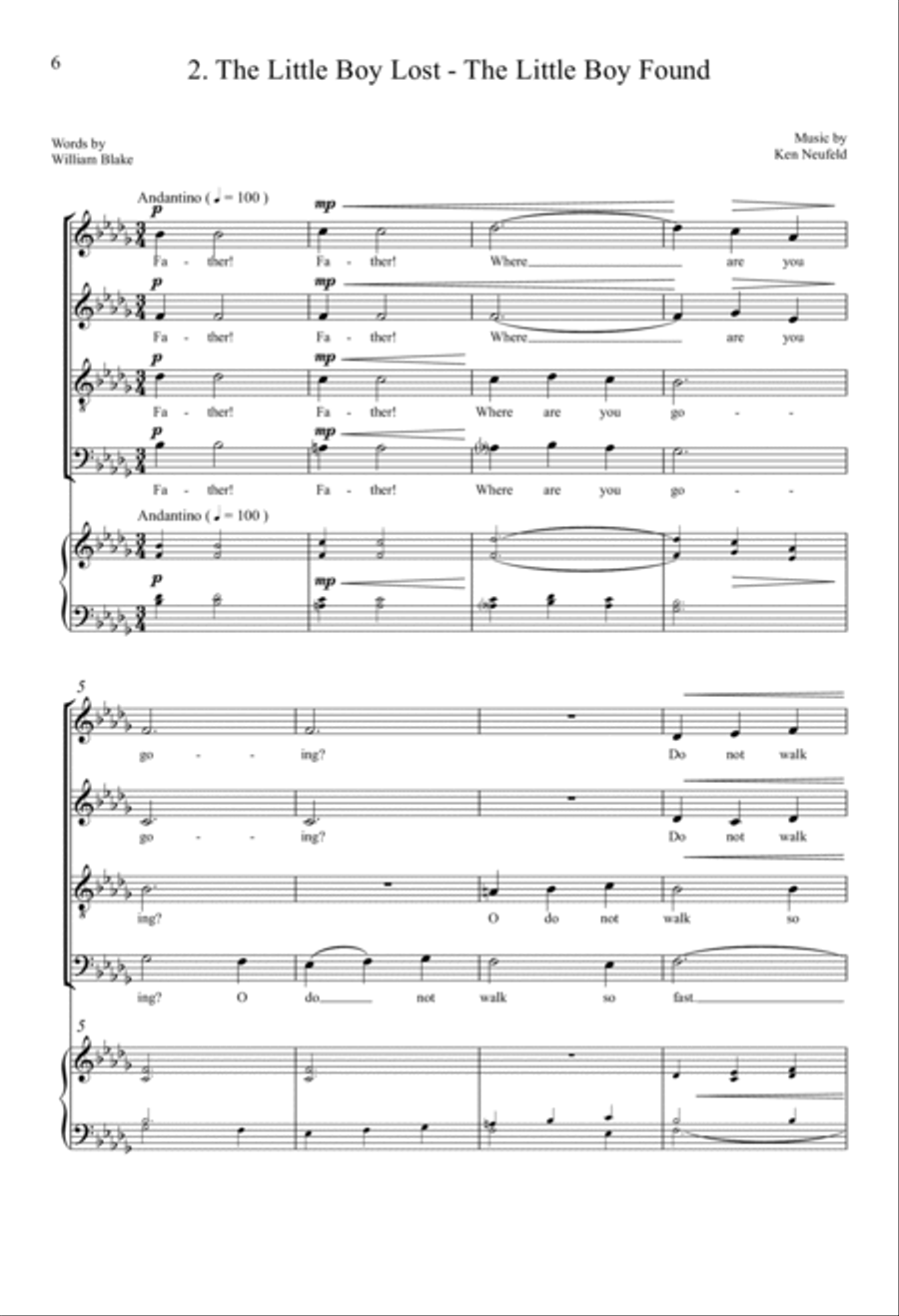 Three Songs Of Innocence 4-Part scores gallery preview page 5