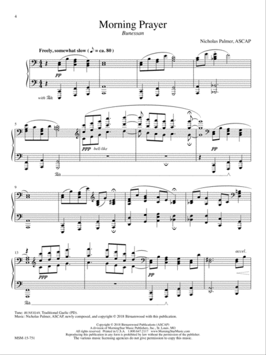 Morning Prayer Piano Solo scores gallery preview page 1
