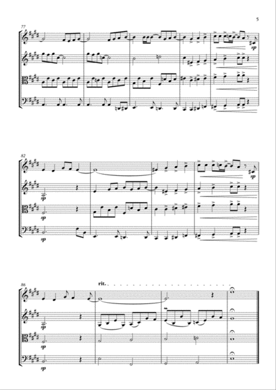 Thank You For The Music Thank You For The Music String Quartet scores gallery preview page 6