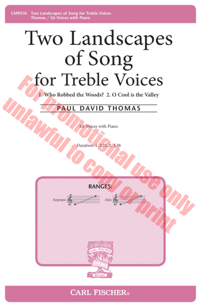 Two Landscapes of Song for Treble Voices image number null