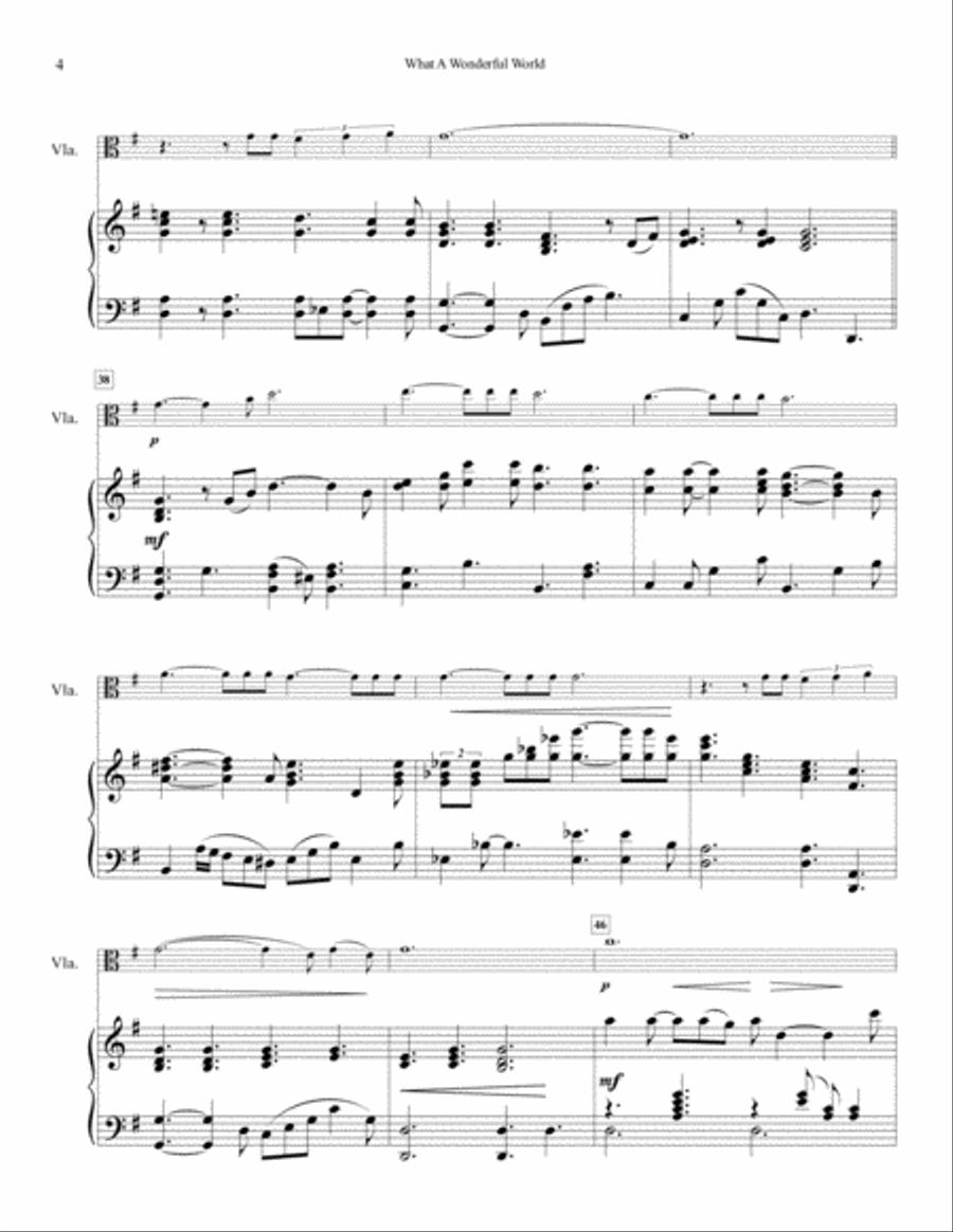 What A Wonderful World Viola scores gallery preview page 5