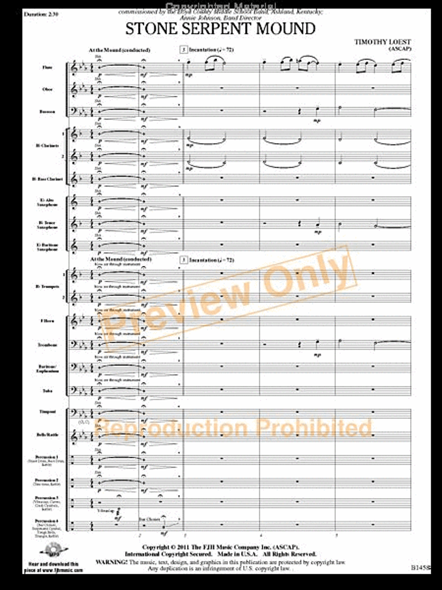 Stone Serpent Mound Concert Band scores gallery preview page 2