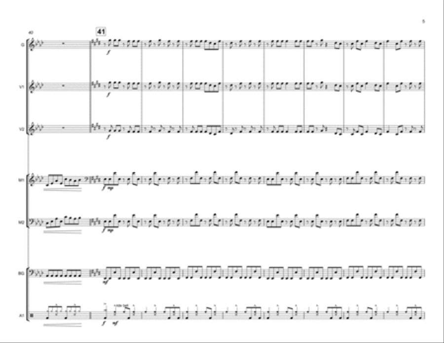 Every Breath You Take Every Breath You Take Percussion Ensemble scores gallery preview page 6