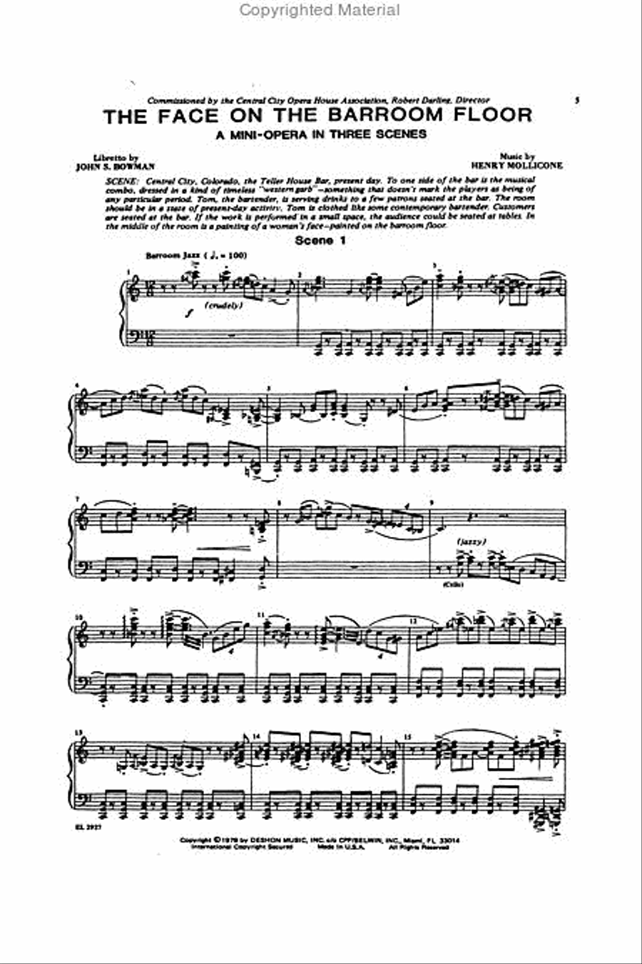 The Face on the Barroom Floor (Mini Opera in 3 Scenes) Voice scores gallery preview page 2