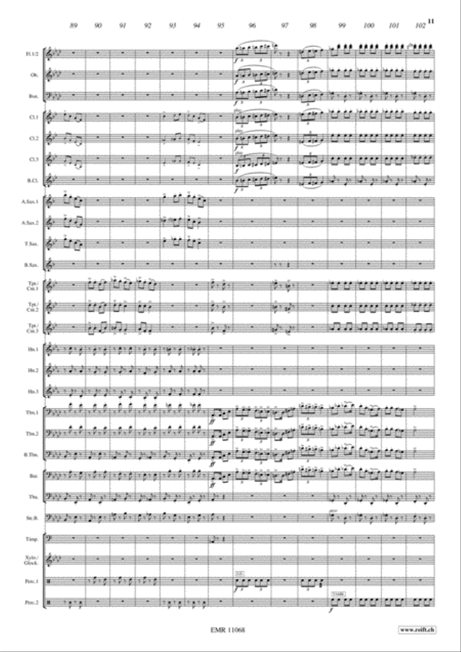 Stephen Foster Medley Concert Band scores gallery preview page 12