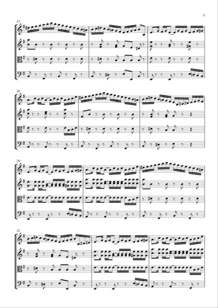 Hora dance String Quartet scores gallery preview page 3