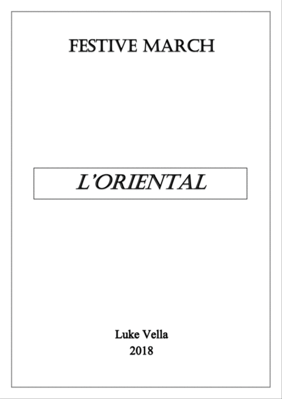 L'Oriental Marching Band scores gallery preview page 1