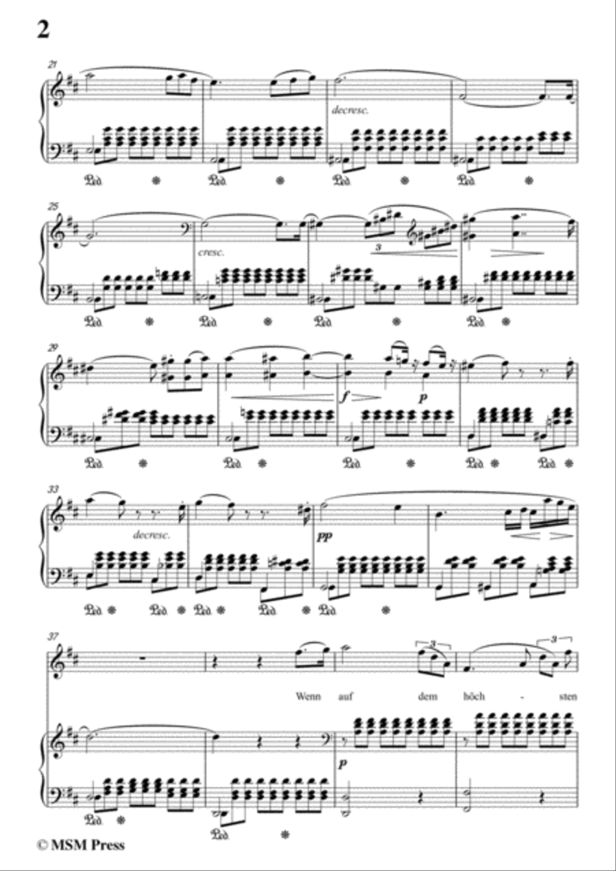 Schubert-Der Hirt auf dem Felsen,Op.129,in D Major,for Voice&Piano Voice scores gallery preview page 4