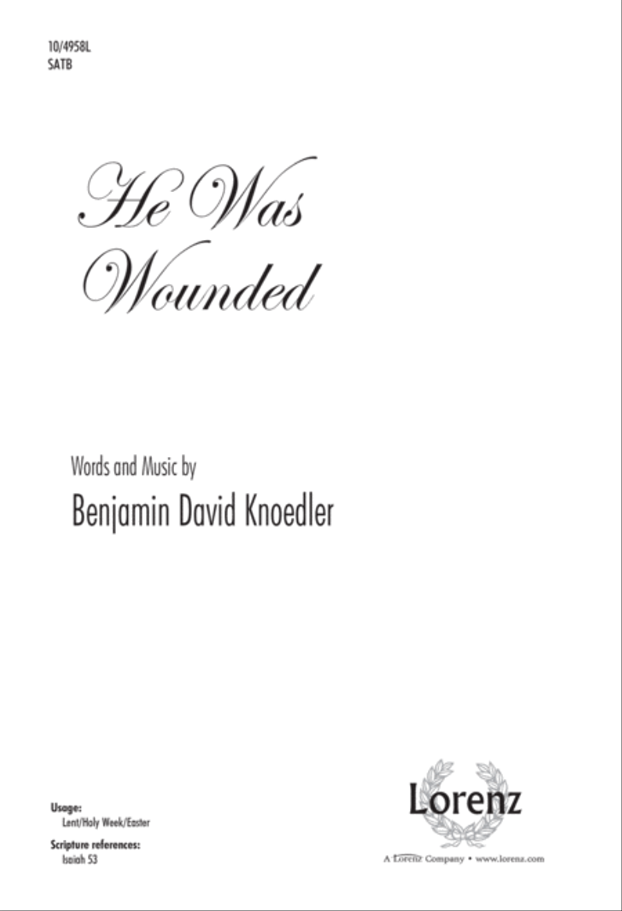 He Was Wounded 4-Part scores gallery preview page 1
