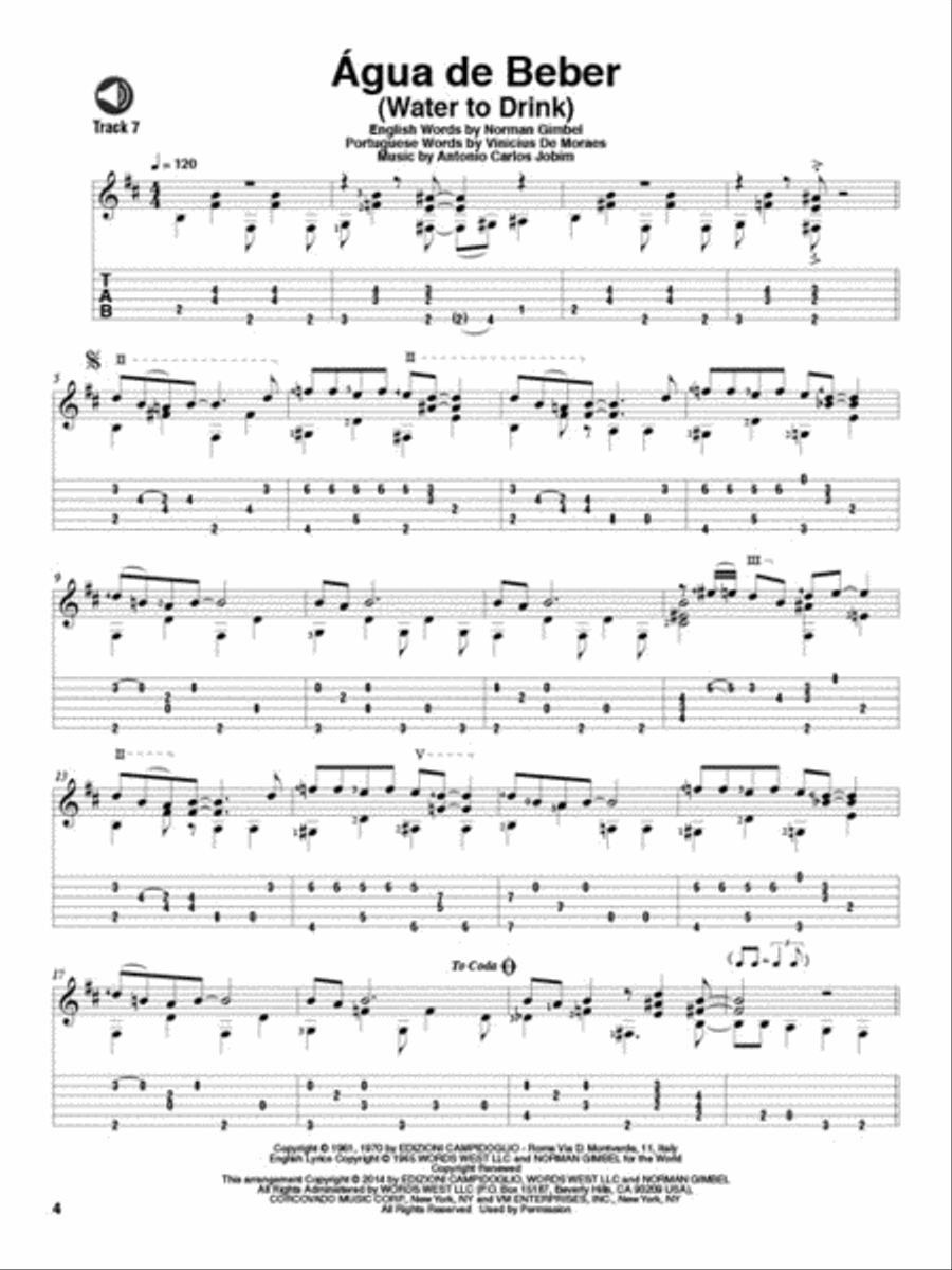 Bill Piburn Plays Antonio Carlos Jobim Guitar Tablature scores gallery preview page 4