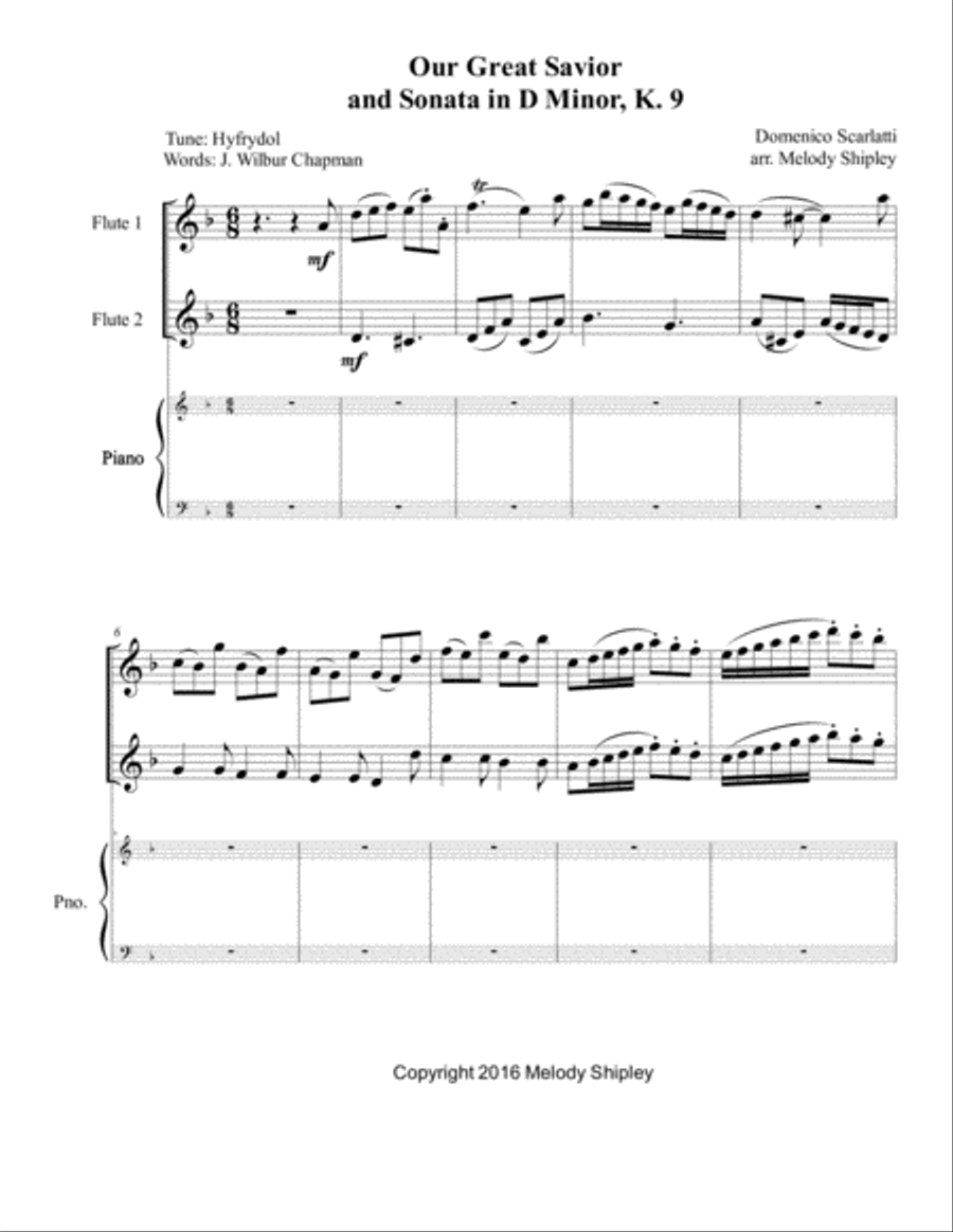 Our Great Savior and Sonata in D Minor, K. 9 Woodwind Ensemble scores gallery preview page 2