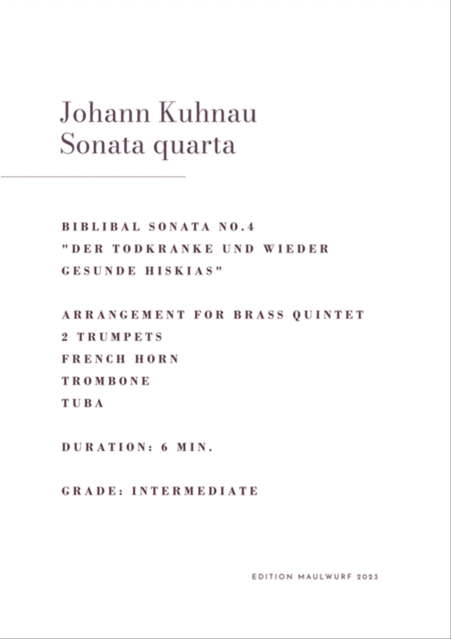Biblical Sonata No.4 Brass Quintet scores gallery preview page 2