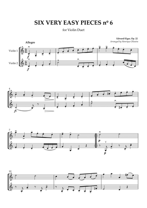 Six Very Easy Pieces nº 6 (Allegro) - Violin Duet