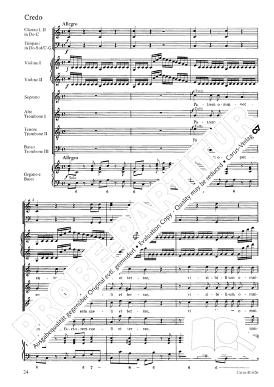 Mass in C Major Mass in C Major 4-Part scores gallery preview page 24