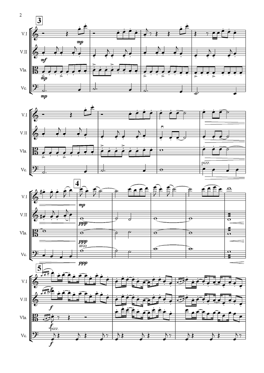 Once Upon A Time In Africa String Quartet scores gallery preview page 2