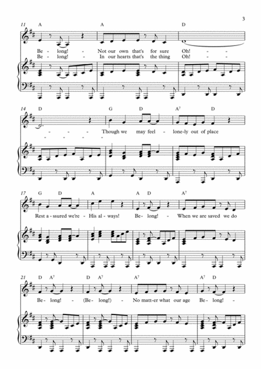Belong! Piano & Vocal Score