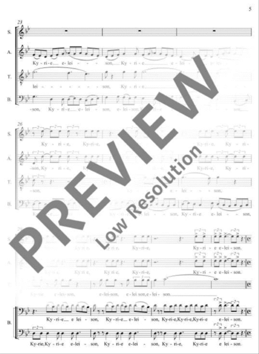 Missa brevis 4-Part scores gallery preview page 6