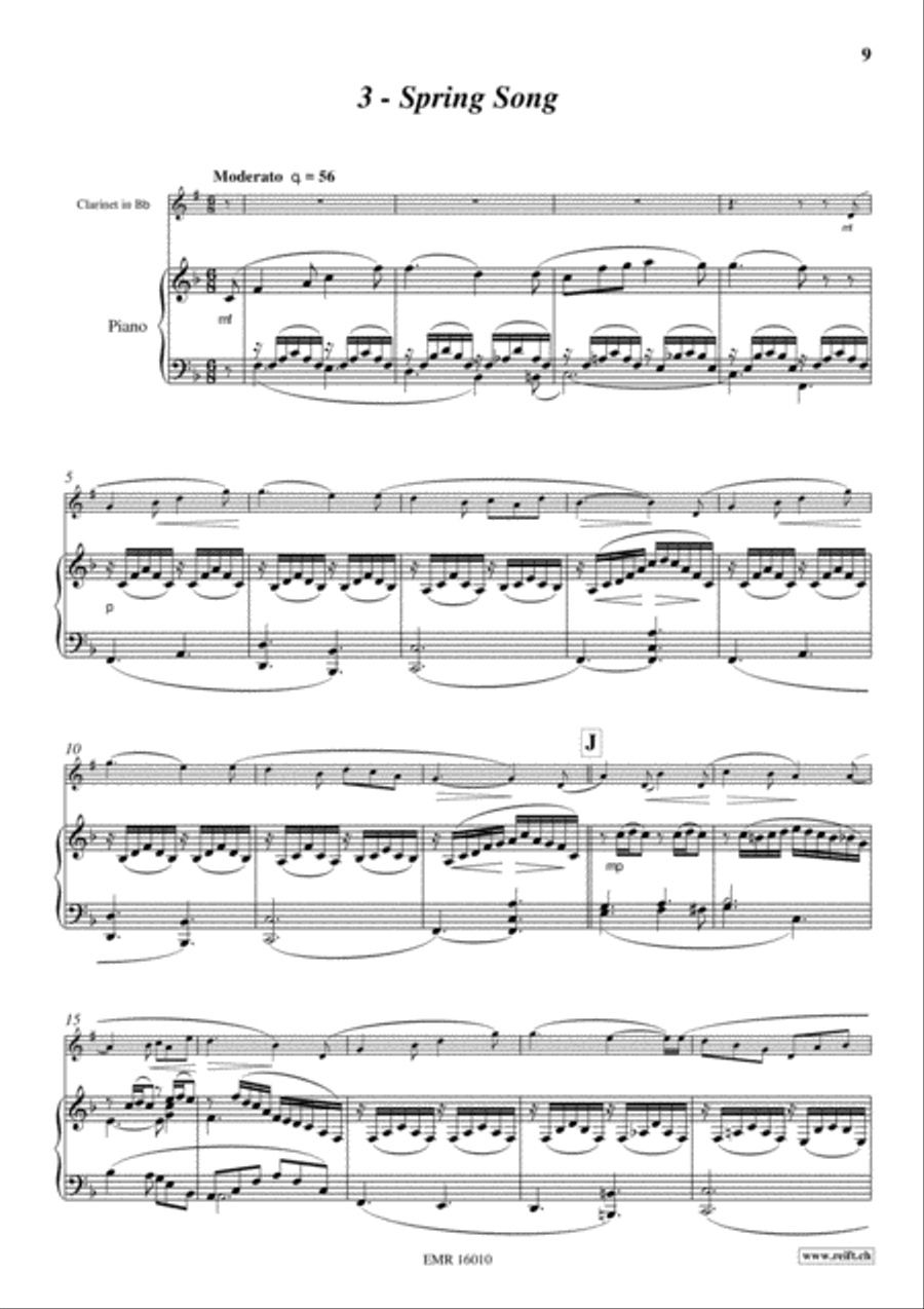 Japanese Folksongs Clarinet Solo scores gallery preview page 7