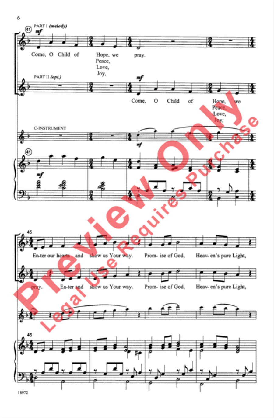 Come, Child of Light Come, Child of Light Unison Choir scores gallery preview page 13