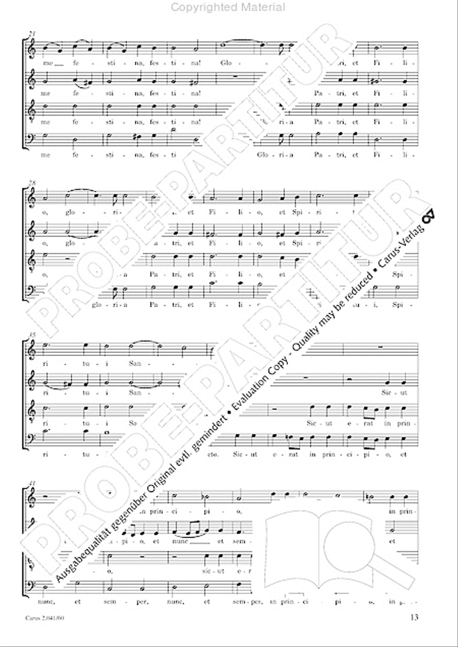 Motets and arias for choirs collected and edited by Johann Adam Hiller, vol. 6 Voice Solo scores gallery preview page 14