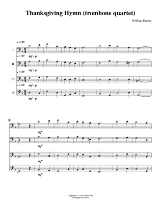 Thanksgiving Hymn (Trombone Quartet)
