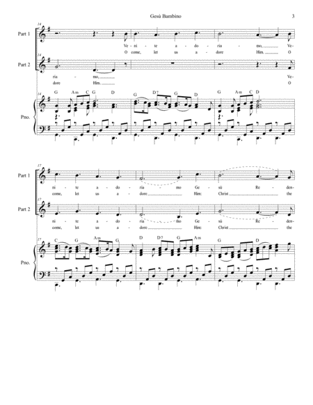 Gesu Bambino (for 2-part choir) image number null