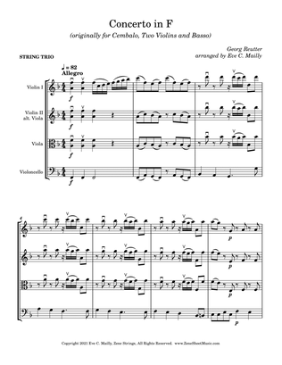 Concerto in F - ALL MOVEMENTS - Reutter - String Trio