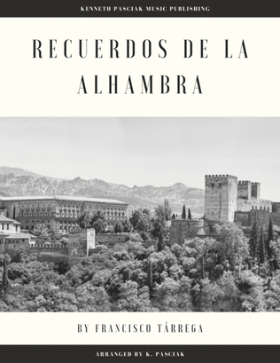 Book cover for Recuerdos de la Alhambra (easy version for Solo Guitar)