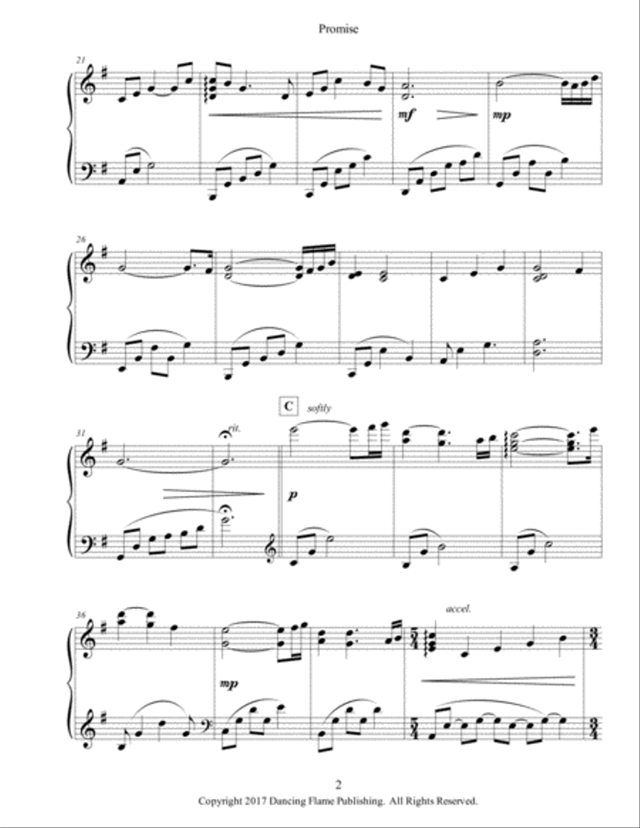 Promise Easy Piano scores gallery preview page 2