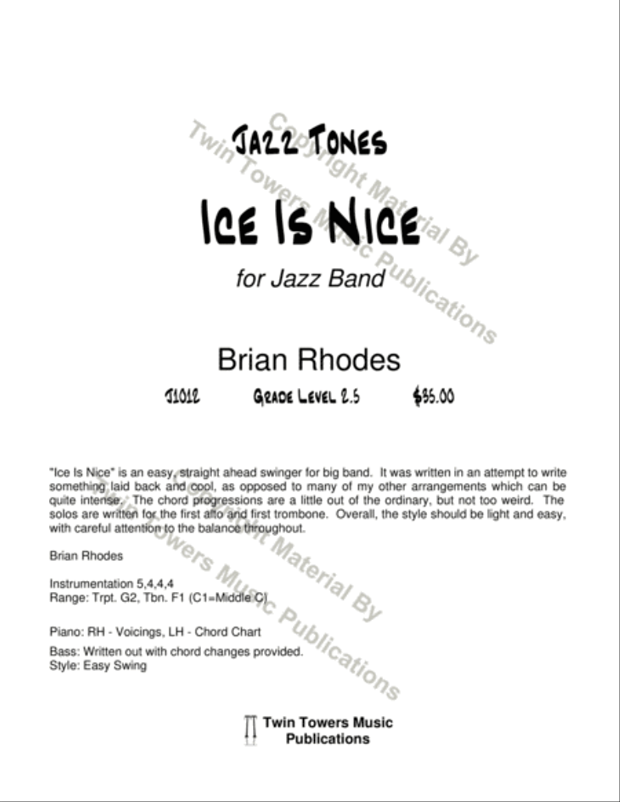 Ice is Nice Jazz Ensemble scores gallery preview page 2