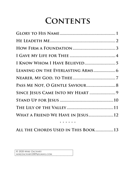 Gospel Lead Sheets, Book 1