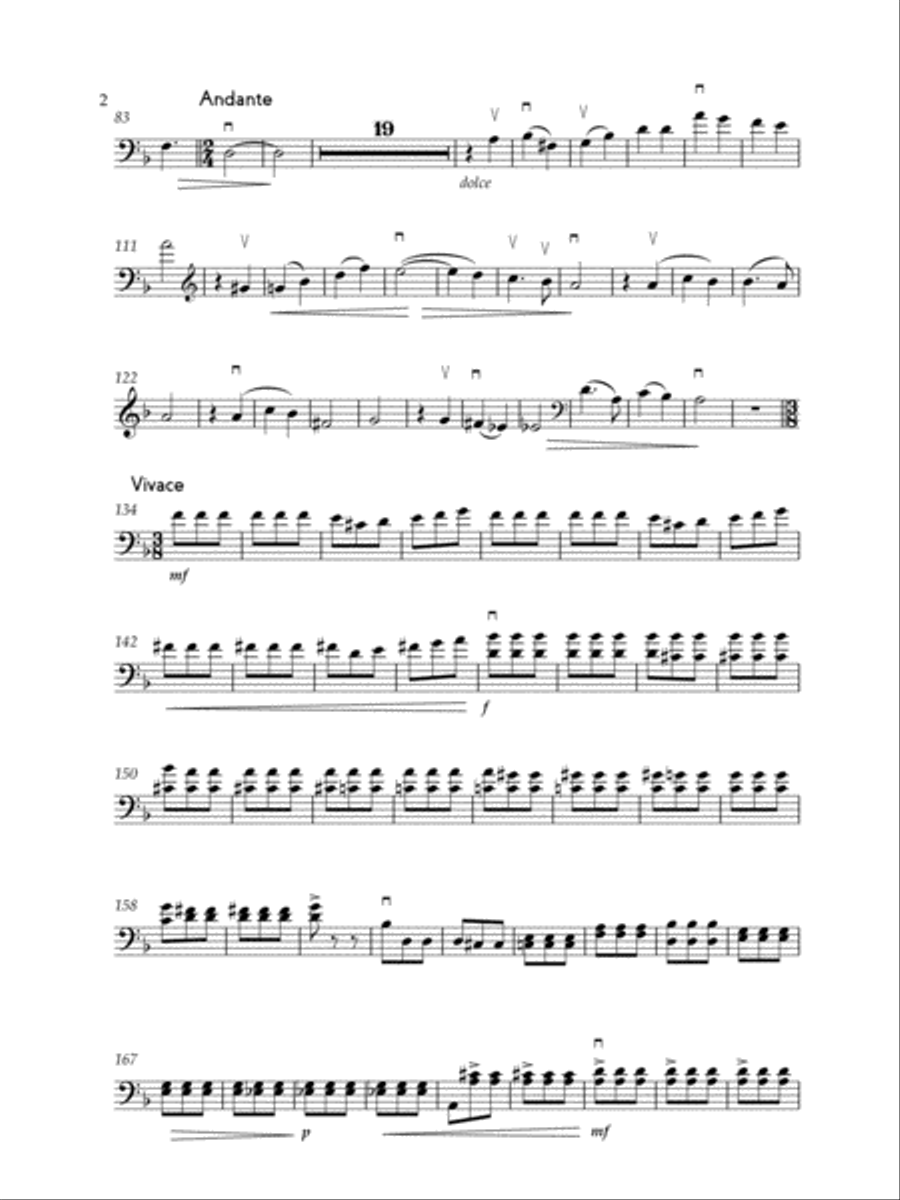 III Vivace from Fluvial Sonata in D minor Small Ensemble scores gallery preview page 3
