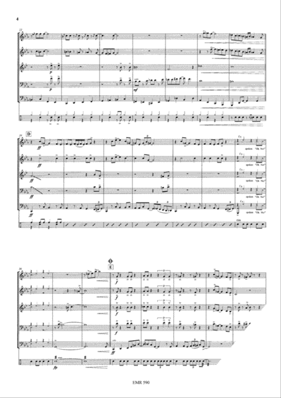 Oh No! Oh No! Concert Band scores gallery preview page 5