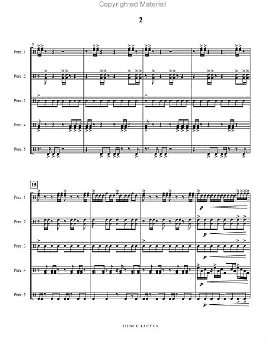 Shock Factor Percussion Ensemble scores gallery preview page 3