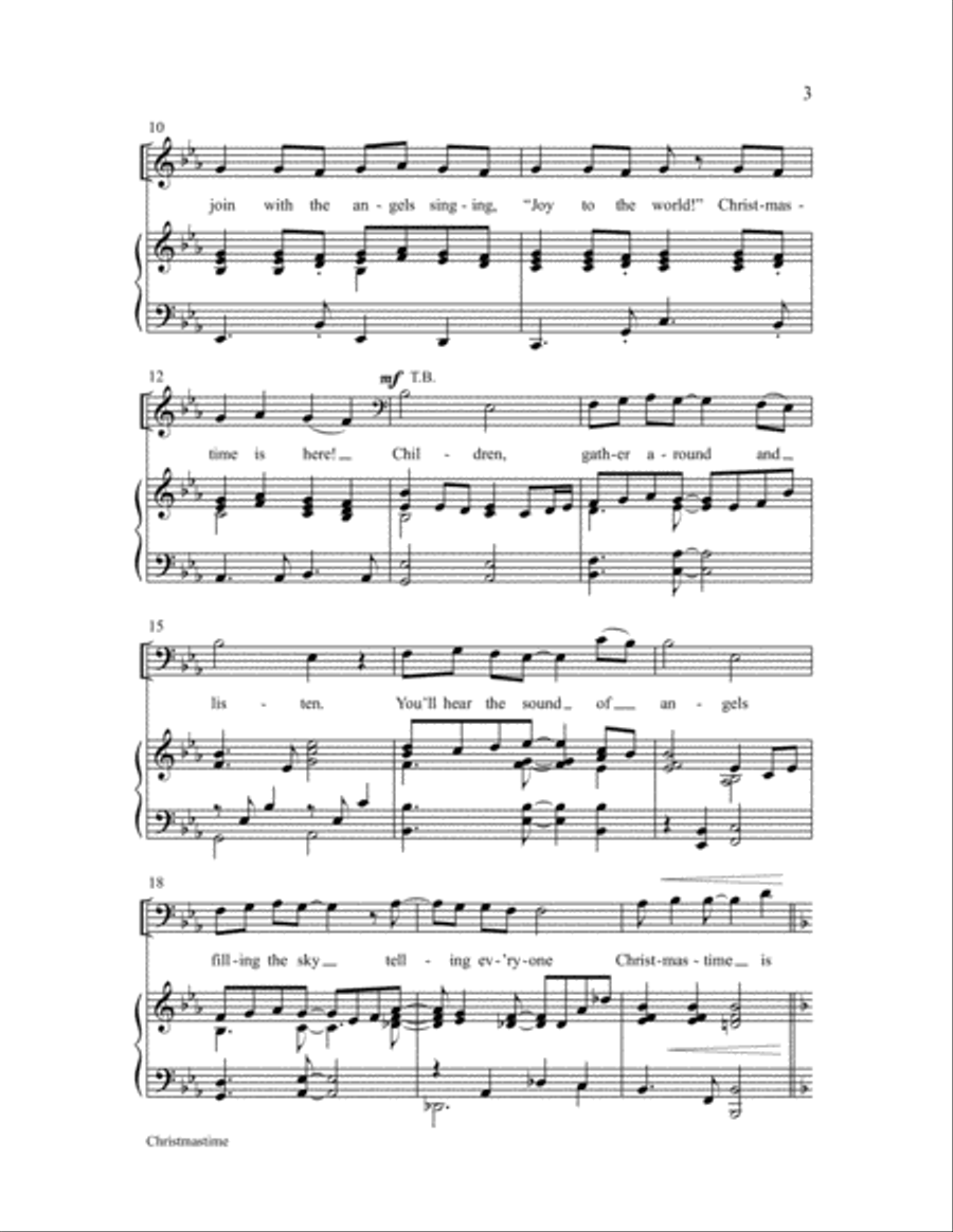 Christmastime Unison Choir scores gallery preview page 3