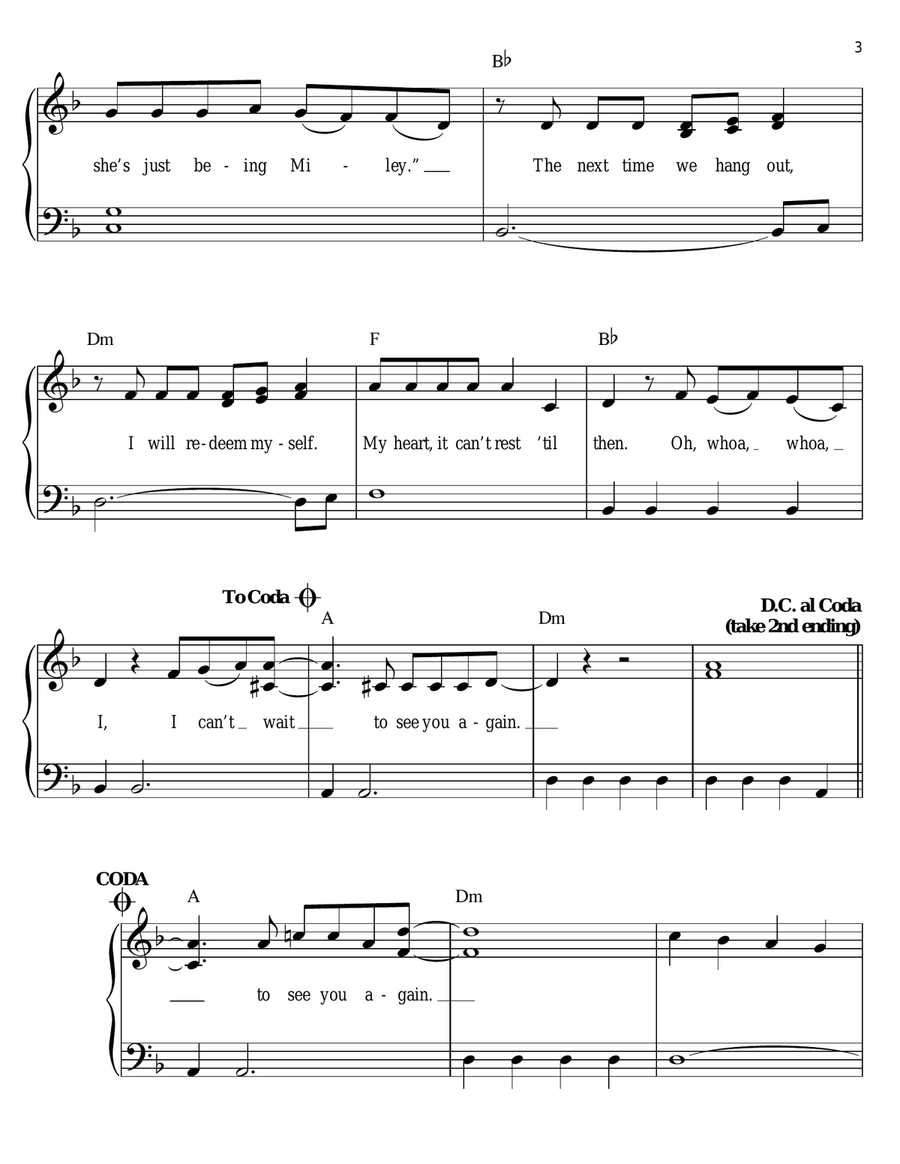 See You Again Easy Piano scores gallery preview page 3