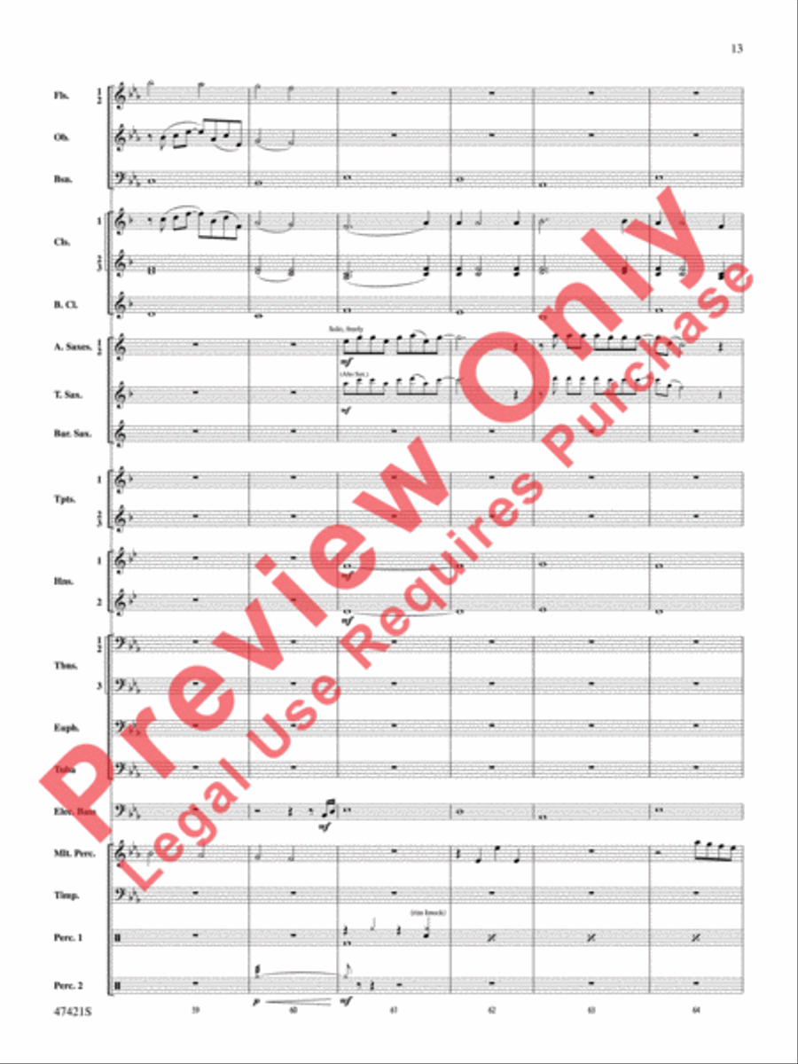 Meat Loaf---The Hits Concert Band scores gallery preview page 14