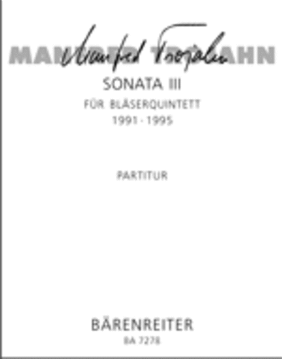 Sonata III (1991) Woodwind Quintet scores gallery preview page 1