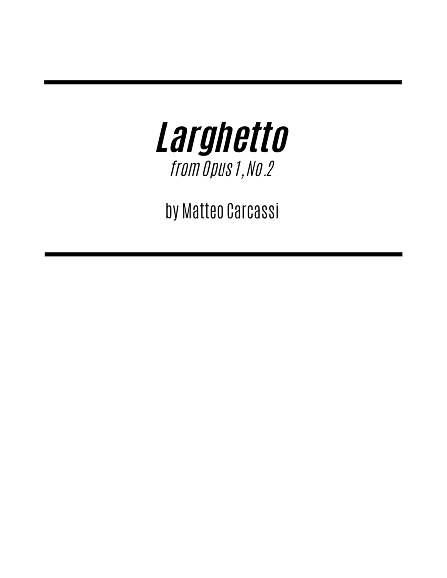 Larghetto (two versions for Solo Guitar) image number null