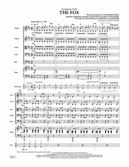 The Fox (What Does the Fox Say?) (arr. Larry Moore) - Conductor Score (Full Score)