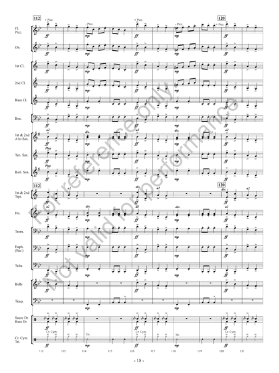 Orpheus Concert Band scores gallery preview page 19